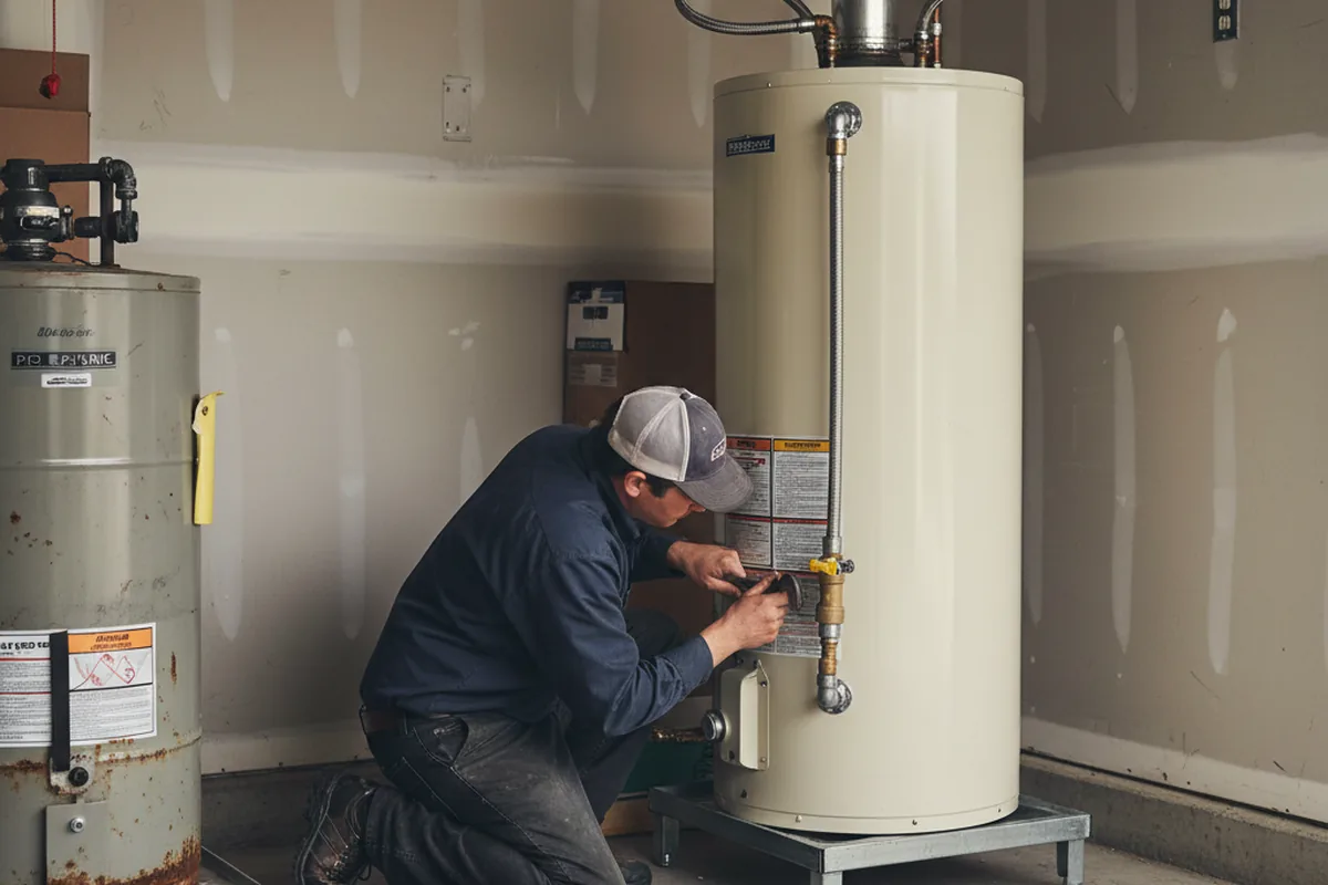 Water heater and shutoff valve replacement in Intercourse